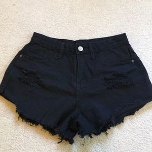 Black short shorts